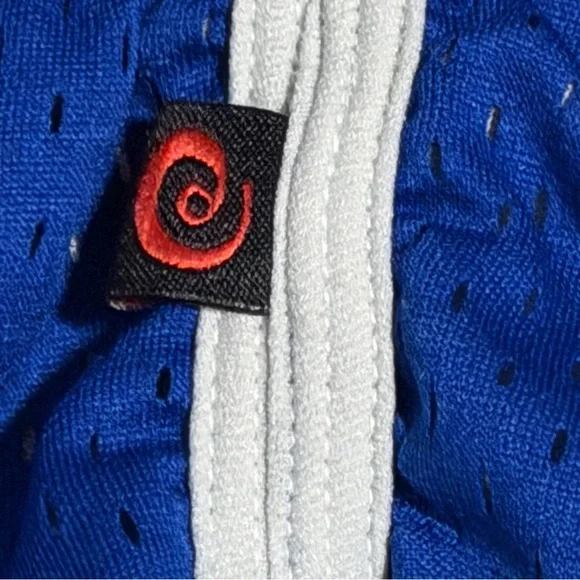 Jack Adams Air Mesh Track Shorts Blue White Trim Size L Athletic Runner - Picture 5 of 7